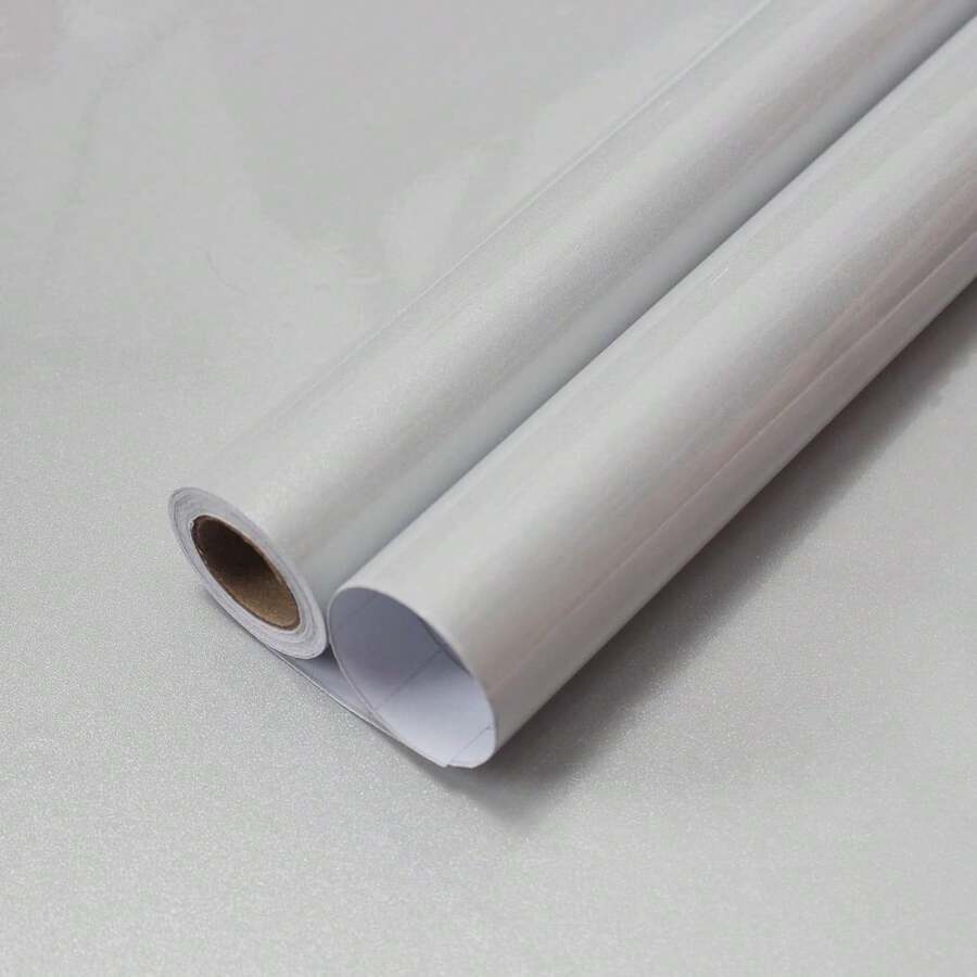 自黏式壁紙閃亮接觸紙純色防水,閃光乙烯基彩色壁紙自粘,高光澤壁紙可拆卸,適用於櫥櫃/櫥台裝飾 - 軍綠色 - 查看 1