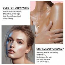 打亮粉臉部立體輪廓腮紅提亮閃粉珠光全身高光棒 - #01-白色閃光 - 查看 4