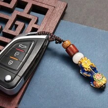 1pc Temperature Changing Lucky Money Toad Keychain For Car, Bag, Couples Gifts, Daily Carry Feng Shui Lucky Charm Toad - Multicolor - View 5