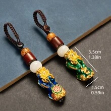 1pc Temperature Changing Lucky Money Toad Keychain For Car, Bag, Couples Gifts, Daily Carry Feng Shui Lucky Charm Toad - Multicolor - View 6