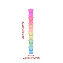 1pc Cartoon Fluorescent Pen With Slanted Tip & Cute Bear Design For Students Drawing And Highlighting - Multicolor - View 2