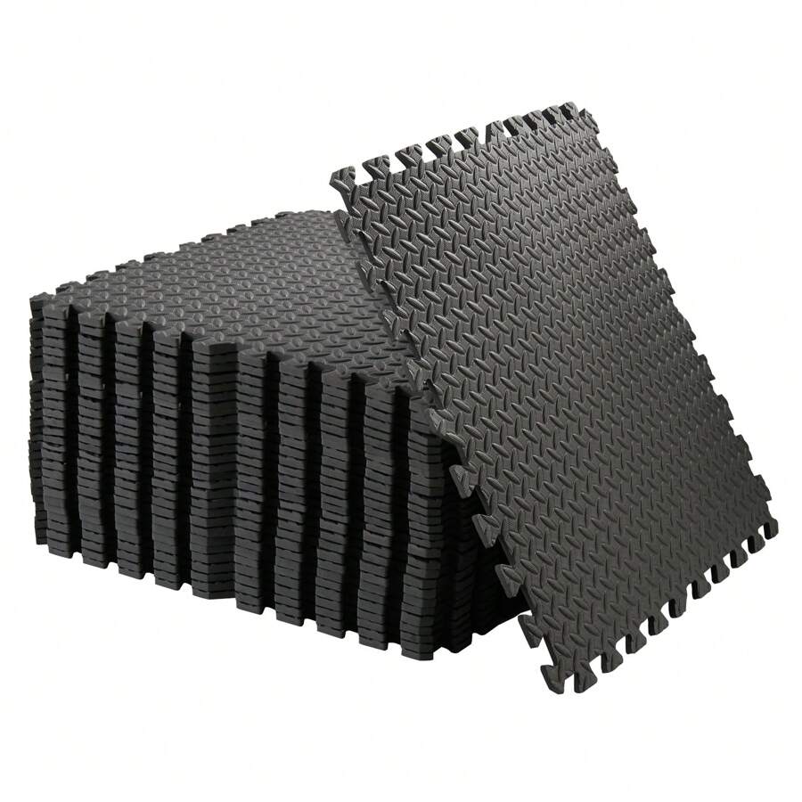 Interlocking Floor Mats - Black - View 1
