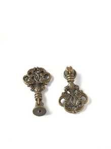 1pc Vintage Bronze Kitchen Cabinet Knob, Cupboard Door Handle, Retro Wardrobe Furniture Handle, Jewelry Box Drawer Pull