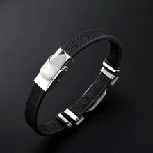 1 pulseira com 12 signos do zodíaco em aço inoxidável, ideal para uso diário masculino