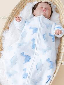 momscare 1入厚絨睡袋,帶拉鍊,男女寶寶通用,冬季保暖