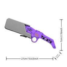 Quick Draw Straight-acting Bouncing Knife - Purple Green - Purple - View 2