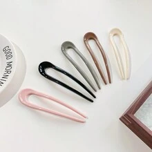 5入組u型髮夾,簡單實用的日常髮式工具,可做成包子頭、法式扭髮或夾髮造型,適用於女性 - 彩色 - 查看 1
