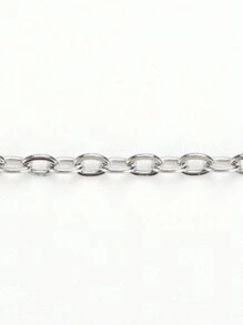 10pcs/Pack 45cm Silver-Plated Stainless Steel Chains For Diy Jewelry Making