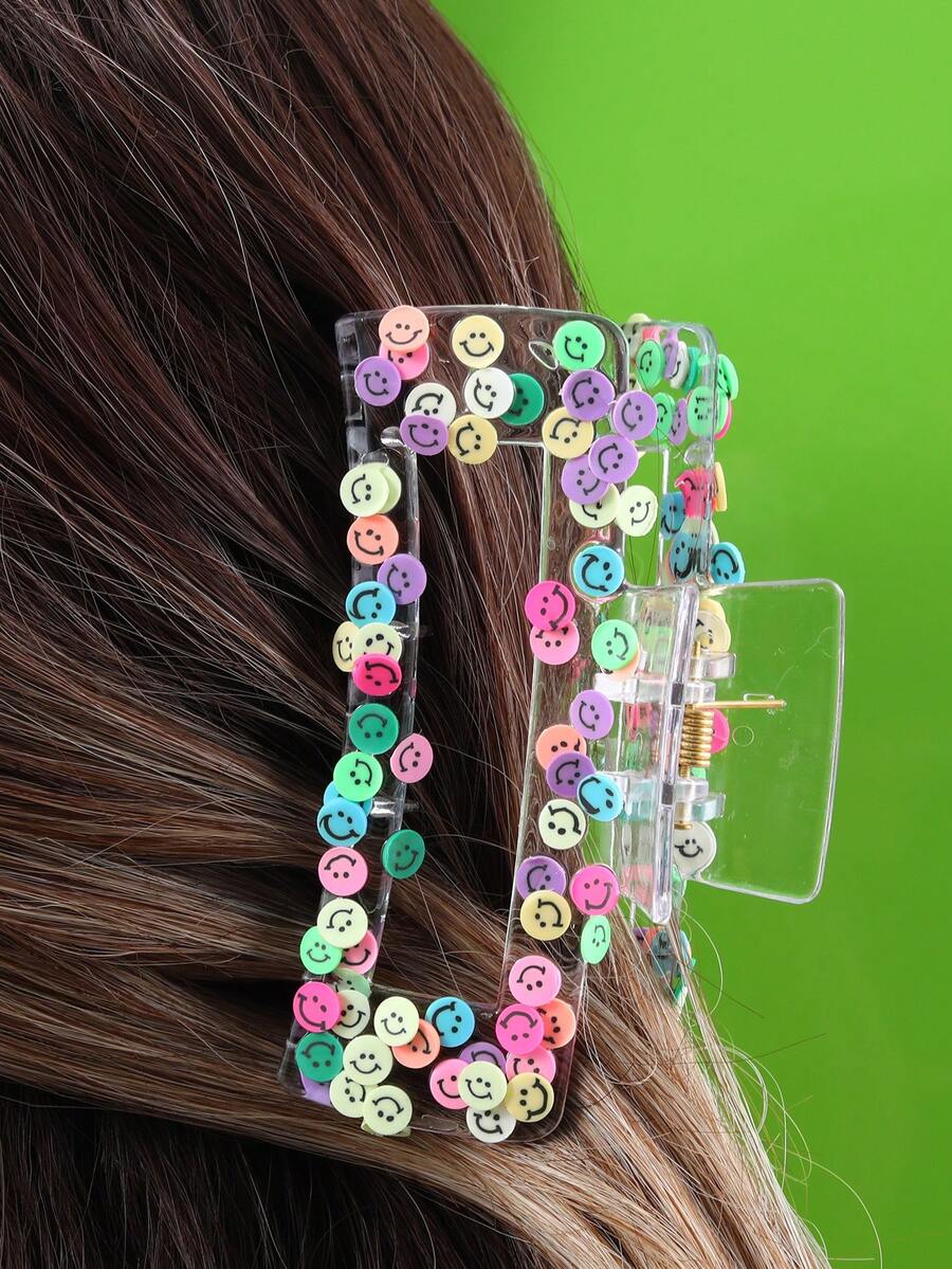 1 Chiếc Kẹp Tóc Bằng Nhựa Nhiều Màu Sắc Cơ Bản Cho Nữ - Nhiều màu - Xem 1