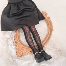 1 đôi Cô gái Baroque Ren Có chân Quần tất Đối với Hằng ngày Và Ăn mặc đẹp lên - màu đen - Xem 2