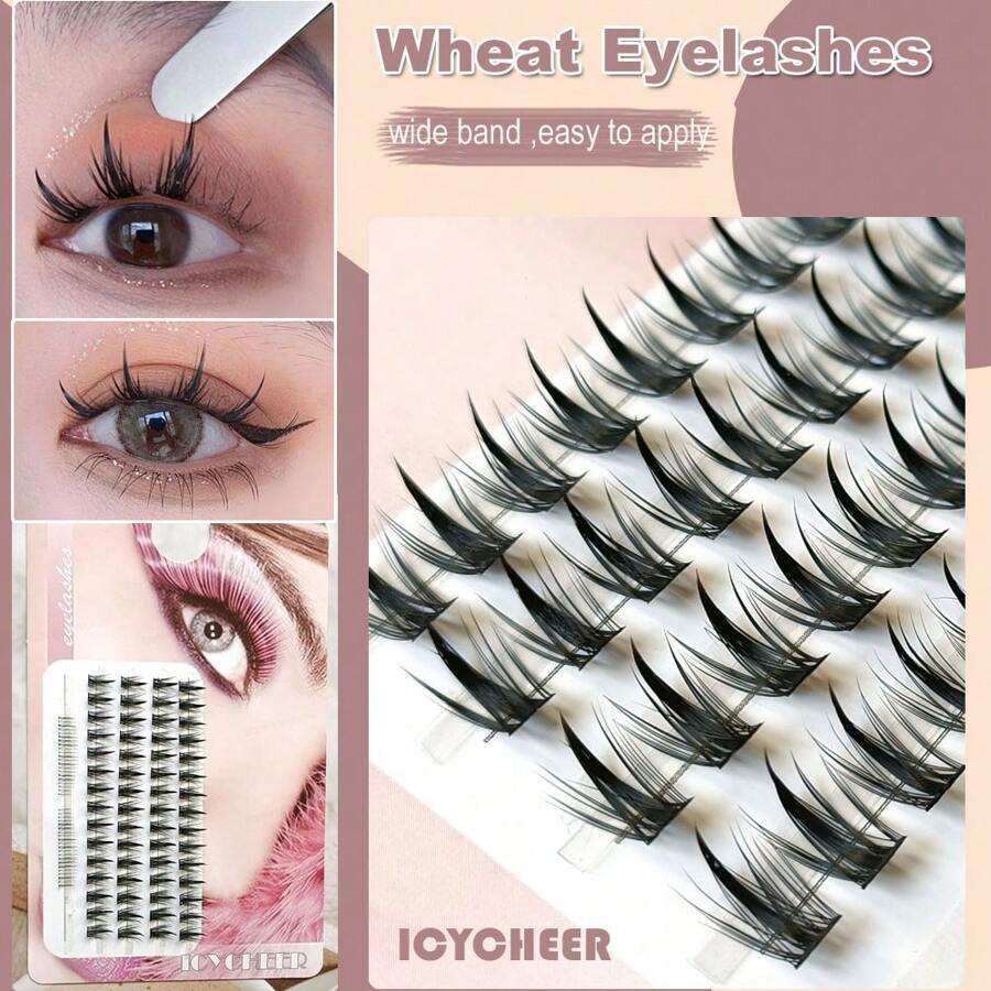 Pestañas Postizas En Forma De Torre Para Mujeres, Naturales Y Realistas, Densas, Adecuadas Para Extensión De Pestañas. 5 Filas/pack Con Pestañas Inferiores, 85 Piezas En Total, Longitudes Mezcladas Con 75 Piezas En 5 Filas Sin Pestañas Inferiores. - Negro - Ver 1