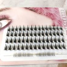 Pestañas Postizas En Forma De Torre Para Mujeres, Naturales Y Realistas, Densas, Adecuadas Para Extensión De Pestañas. 5 Filas/pack Con Pestañas Inferiores, 85 Piezas En Total, Longitudes Mezcladas Con 75 Piezas En 5 Filas Sin Pestañas Inferiores. - Negro - Ver 4