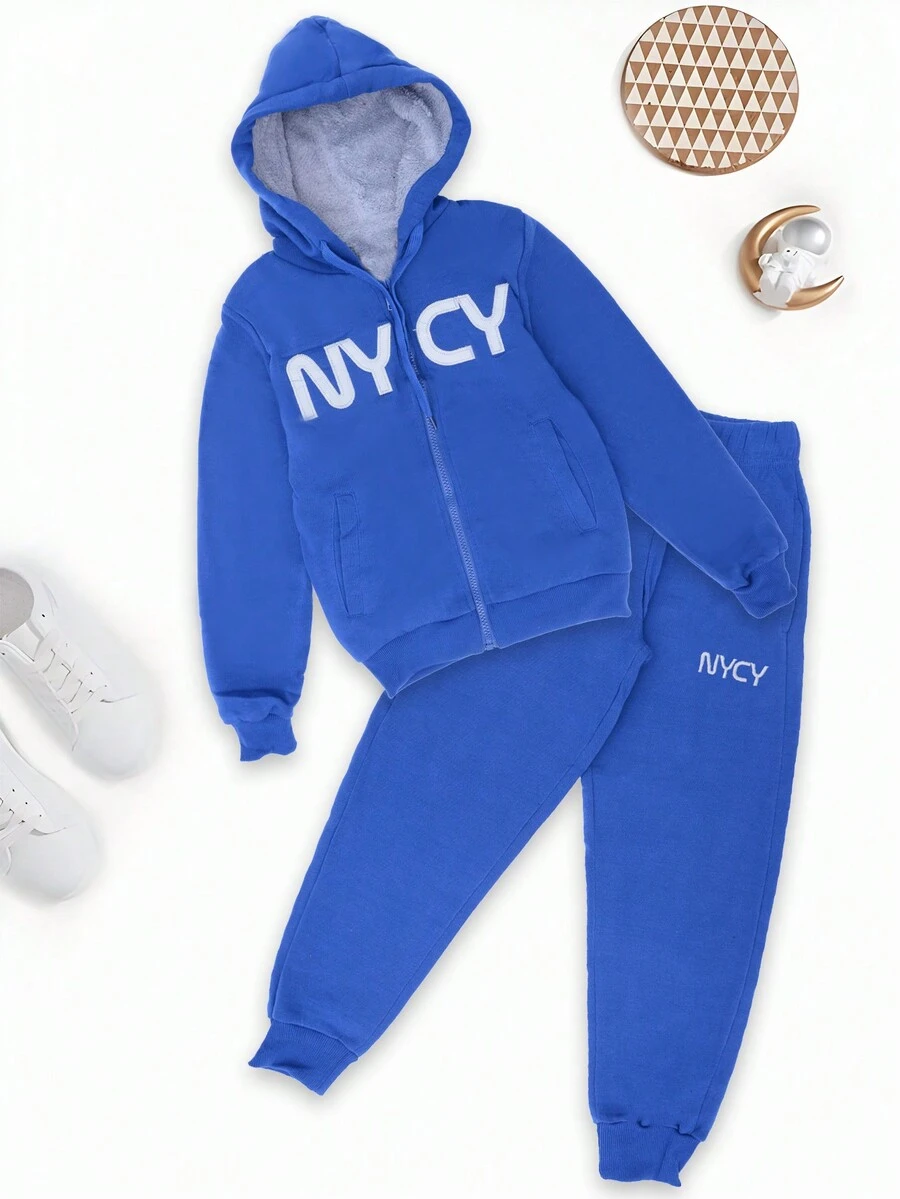 CONJUNTO PANTS DEPORTIVO NIÑO JUVENIL - azul real - Ver 1