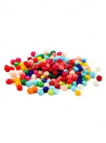 1 Caja De 24 Rejillas, 24 Colores, Cuentas Pintadas De 3 A 4 Mm Con Cierres, Cierres De Langosta, Anillos, Cordón Elástico, Para Pulsera, Collar Y Material De Abalorios (colores Aleatorios)