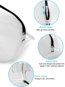 Bolsa De Malla Para Zapatos Domésticos Para Lavadora, Bolsas De Lavandería De Zapatos Reutilizables Para Zapatillas, Entrenadores, Zapatos De Running. Bolsas Especiales De Lavadora Con Filtro Anti-deformación Para Lavar Zapatos - Multicolor - Ver 7