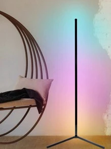 Bluetooth APP Controlled Modern Style Aluminum LED Corner Wall Lamp, 3 Segments, Sound Activated Mode, Perfect For Creating Ambiance And Visual Effect For Home, Study, Living Room, Bedroom, Parties, Live Streaming, And Gaming - Black - View 3