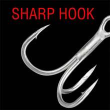 10Pcs High Carbon Steel Treble Hooks 2# 4# 6# 8# 10# Silver Fishing Tackle with Barbed Anchor Lure Fishing Accessories