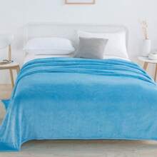 Blue Coral Fleece Blanket - Blue - View 5