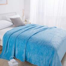 Blue Coral Fleece Blanket - Blue - View 4
