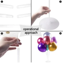 23pcs Plastic Balloon Stand Set, Transparent Table Desktop Balloon Holder With Balloon Sticks & Balloon Cups & Balloon Base for Birthday Party - Clear - View 5