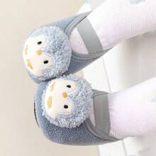 1雙學走路用加厚襪鞋,卡通動物造型柔軟防滑地板襪保暖 - 藍色 - 查看 4