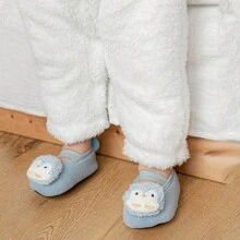 1雙學走路用加厚襪鞋,卡通動物造型柔軟防滑地板襪保暖 - 藍色 - 查看 2