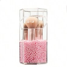 1 Miếng Acrylic Đa dụng Cọ trang điểm Chống bụi Trong suốt Mỹ phẩm Loại vỏ , Cọ lông mày Làm đẹp Chải Hộp trữ - Hồng - Xem 6