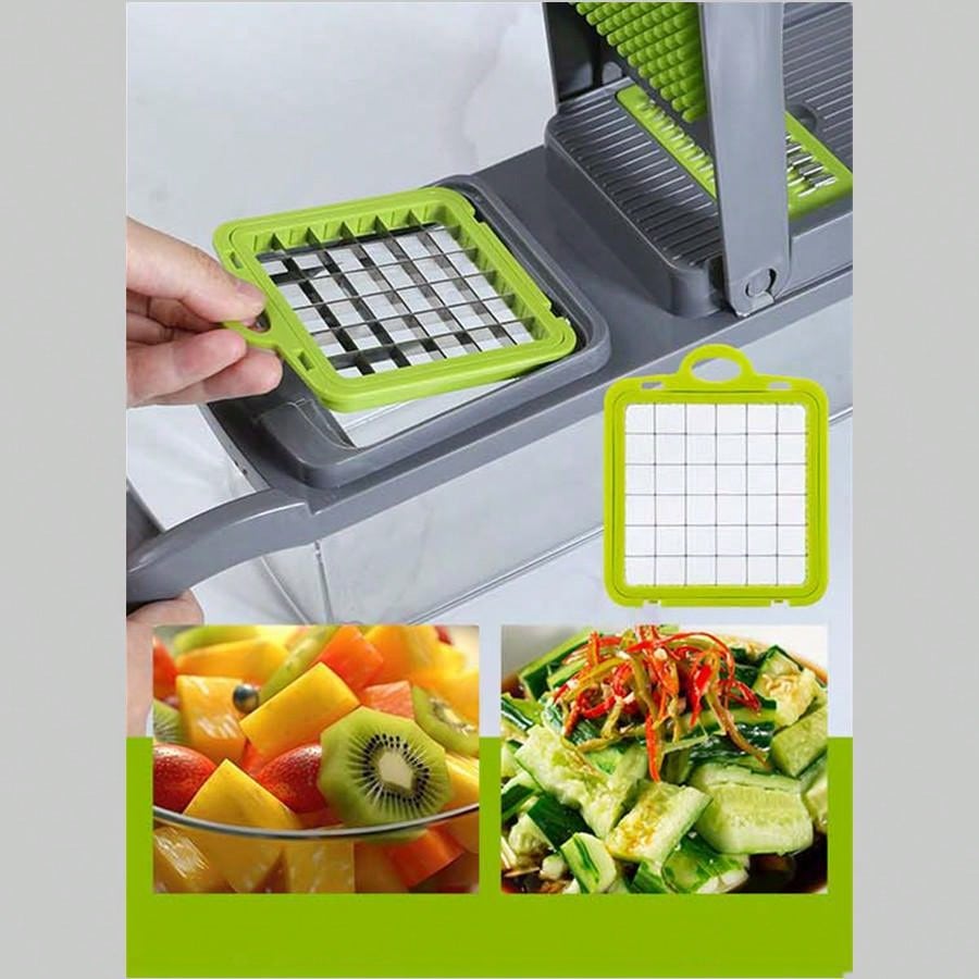 Multifunction Vegetable Cutter With Dicer, Slicer, Grater, Shredder