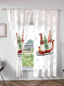 1 Miếng In Giáng sinh Mô hình Rèm - Màu sắc khác nhau - Xem 4