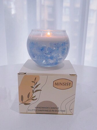 1 box/1 kopp blå flytande blomma Doftljus för heminredning, rum, sovrum, arbetsrum, gåva,