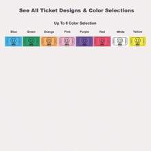 2000pcs Blue Raffle Tickets With Smiling Face, 8 Colors Available, One Sheet, Perfect For Event Ticket, Admission Ticket, Class Award, Fundraising And Prize - Blue - View 3