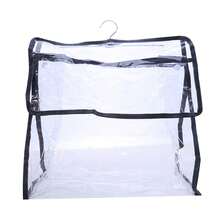 1pc Black Transparent Bathroom Waterproof Storage Hanging Bag Multifunctional Organizer - Black - View 8