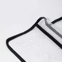 1pc Black Transparent Bathroom Waterproof Storage Hanging Bag Multifunctional Organizer - Black - View 5