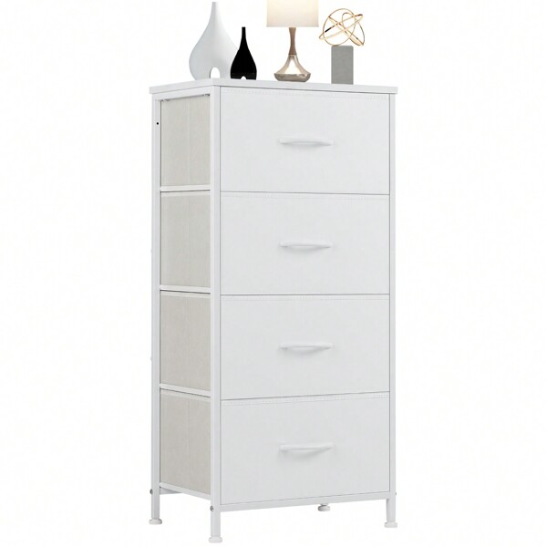 Sweetcrispy Sweetcrispy Drawers Dresser Chest Of 4 Drawers,Metal Frame And Wood Top