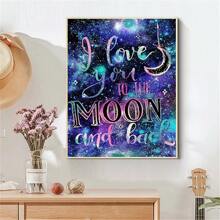 1入組滿方形鑽石畫套件,「text Fantasy」裝飾家庭鑽石馬賽克多彩風景牆藝術 - 彩色 - 查看 1