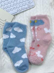 5pairs Soft & Cozy Cartoon Mid-calf Socks - Multicolor - View 6