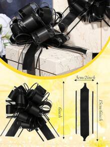12 chiếc nơ ruy băng hoa kéo để gói quà, nơ kéo lớn 6 inch cho giỏ quà, trang trí chai rượu bằng ruy băng satin và quả cầu hoa cho đám cưới, tiệc tùng, trang trí sinh nhật, giáng sinh - màu đen - Xem 2
