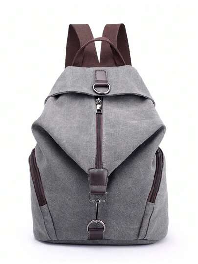 Rucsac de pânză Rucsac casual pentru studenți pentru femei, geantă de umăr multifuncțională de mare capacitate