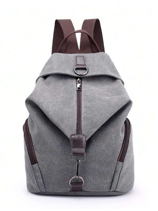 Canvas Backpack Women's Casual Student Backpack, Multifunctional Large Capacity Shoulder Bag, School Backpack