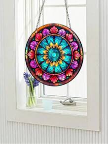 1 Miếng Hình Mandala Bùa đuổi bắt giấc mơ - Màu xanh lam - Xem 4