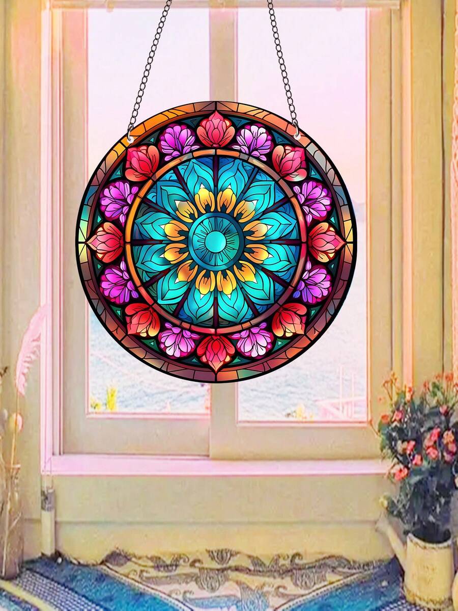 1 Miếng Hình Mandala Bùa đuổi bắt giấc mơ - Màu xanh lam - Xem 1