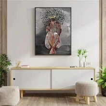 1張無框黑皇后牆藝術畫,海報,愛情音樂帆布牆藝術,抽象現代帆布,霧面印刷畫,家庭裝飾,適用於臥室,客廳 - 彩色 - 查看 6