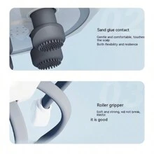 頭部按摩爪電動頭部按摩器頭皮按摩器頭部按摩保健章魚頭部按摩頭部按摩頭部按摩充電 - 白色 - 查看 3