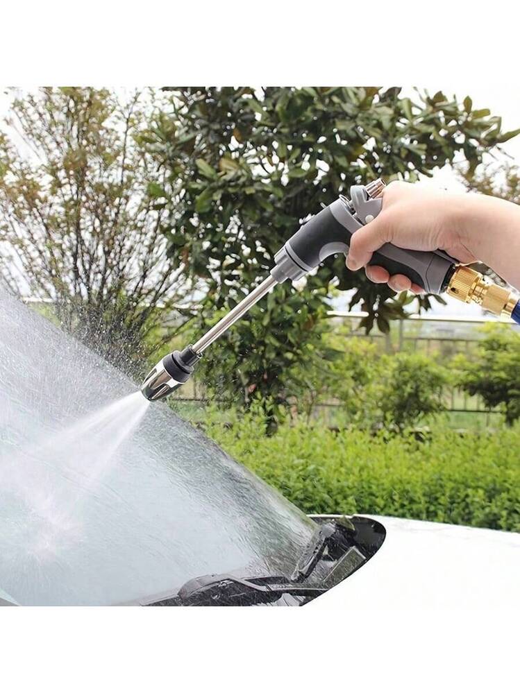Pistolet D'arrosage Haute Pression - 8 Modes De Pulvérisation + Tuyau - Compatible Avec Nombreuses Marques (Gardena, Hozelock...)