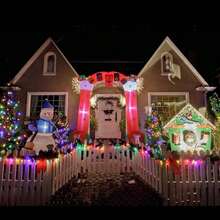 1入組樹形裝飾燈串,3m/30led、6m/40led、10m/80led,電池供電（不含電池）,適用於戶外花園、草坪、涼廊、門廊、院子、派對裝飾 - 彩色 - 查看 3