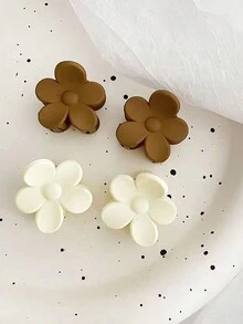1個最新款式的中號高馬尾髮夾,具有藤蔓設計和花卉裝飾,豪華優雅 - 彩色 - 查看 7