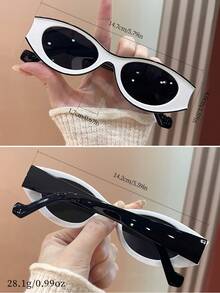 1 Pair Unisex Fashion Full Frame Fashion Glasses For Beach/Daily Decoration - White - View 5