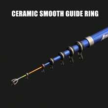 1支輕量碳纖維投翻式釣竿,適用於海釣,釣魚工具配備 - 藍色 - 查看 9