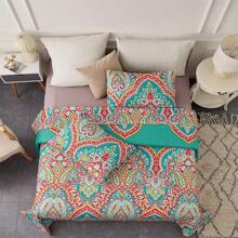 JML 3 Piece Reversible Quilt Set Microfiber Coverlet Bedspread Bed Cover With Pillow Shams Queen King Size Easter Day - Colorful Floral - View 7