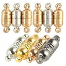 5入組幾何形磁扣端部扣子磁扣連接器,適用於diy手工製作皮繩手鍊項鍊珠寶製作 - 彩色 - 查看 3